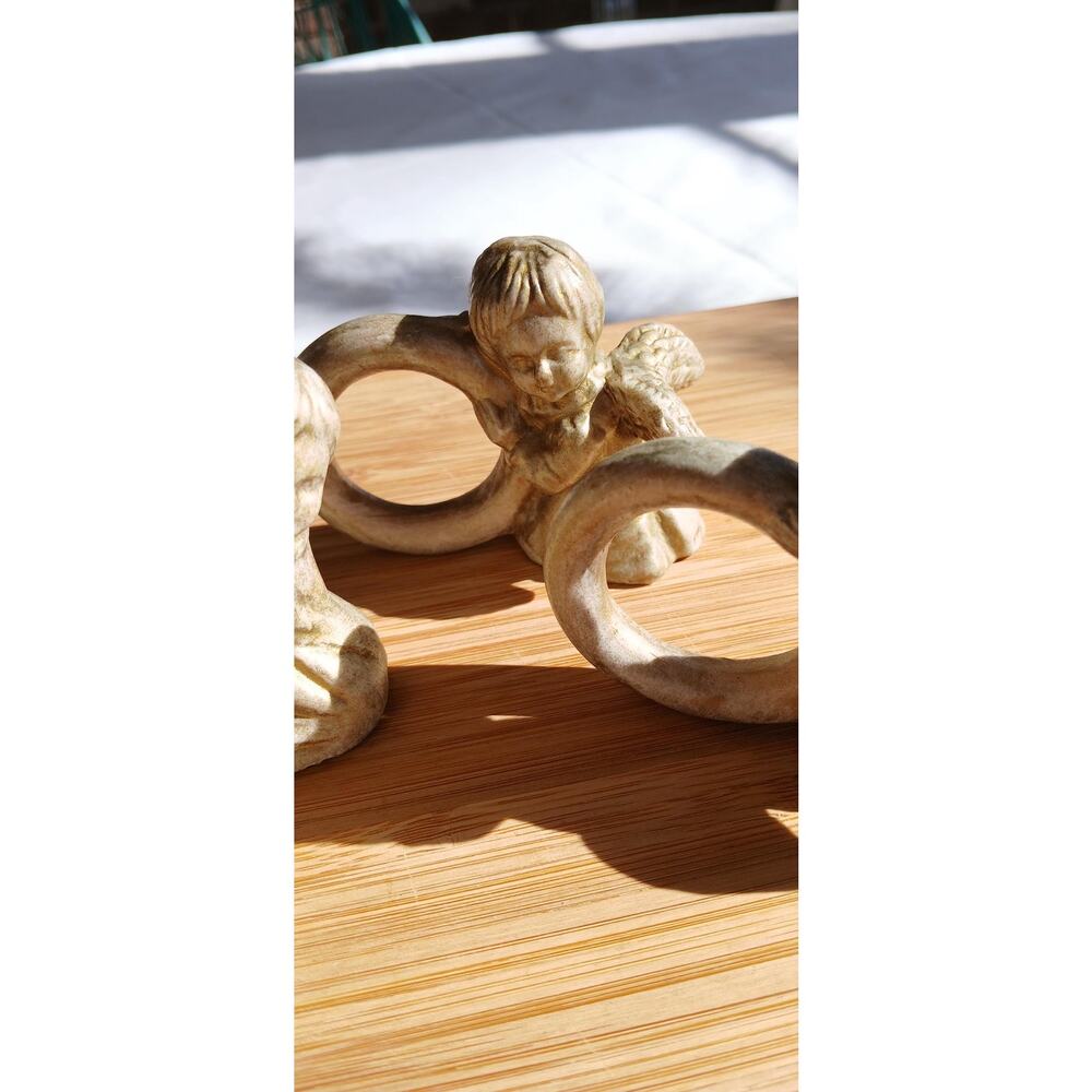 Ceramic Angel Napkin Rings (4) - Picture 3 of 16